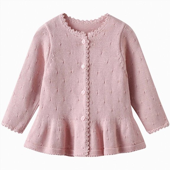 WXFAZCVU Girls Cardigan Sweater Cotton Long Sleeve Lightweight Outerwear Fashion Going Out Size 3-4 Years