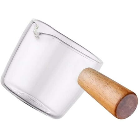 

Glass Creamer Jugs Mini Sauce Pitcher Milk Creamer Coffee Jar Server Dipping Bowls with Handle