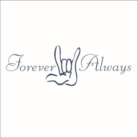 Forever Always Vinyl Decal - Large - Dark Blue