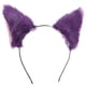 thumbnail image 4 of FELTECHELECTR Diadema de peluche con orejas de dibujos animados, accesorio para el cabello para mujeres y niñas, para fiestas, color violeta, 4 of 6