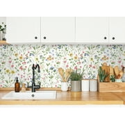 Seabrook Designs Wildflowers Prepasted Wallpaper - 20.5 in. W x 33 ft. L