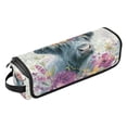 thumbnail image 2 of Hair Tool Organizer Bag with Heat Resistant Mat Removable Travel Storage Case for Hot Air Brushes Curling Irons Highland Cow with Wildflowers, 2 of 8