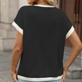 thumbnail image 7 of Stamzod Women Tops Summer Sweaters Short Sleeve Shirts 2026 Dressy Casual Work Blouses Spring Vacation Outfits Black L, 7 of 7