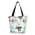 thumbnail image 2 of Kdxio Cute Pug Dogs Women Reusable Grocery Bags Foldable Ripstop,Reusable Shopping Bags for Shopping,Gym,Gift, 2 of 7