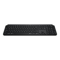 Logitech MX Keys Advanced Wireless Illuminated Keyboard, Tactile Responsive Typing, Backlighting, Bluetooth, USB-C, Apple macOS, Microsoft Windows, Linux, iOS, Android, Metal Build, Black