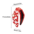 thumbnail image 4 of Taotanxi Valentine's Day Headband for Women Rhinestone Crystal Jeweled Love Heart Embellished Ladies Wide Top Knot Red Makeup Hair Hoop Accessory Holiday Party Costume Decor Prezzie, 4 of 7
