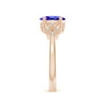 thumbnail image 3 of ANGARA Natural Vintage Style Oval 1.25 ct Tanzanite Ring with Diamonds in 14K Rose Gold for Women (Size-8x6mm) | December Birthstone, Anniversary, Jewelry Gift for Women | Natural Tanzanite Ring, 3 of 9