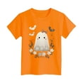 thumbnail image 5 of Staki Tshirts Girls Toddler Girls Halloween Shirt Tops Kids Outfits Short Sleeve Tshirt(Orange,13-14 Years), 5 of 5