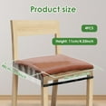 thumbnail image 3 of Dznils Waterproof Clear Plastic Chair Seat Covers for Dining Room, with Belt Strap, Set of 4, 3 of 12