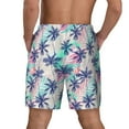 thumbnail image 4 of Daiia Palm Leaves Mens Swim Trunks Swim Shorts Quick Dry Swim Shorts with Mesh Lining Pockets-Medium, 4 of 9