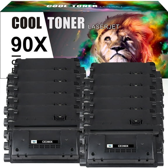 Cool Toner Compatible Toner Replacement for HP CE390X LaserJet Enterprise M4555 MFP series LaserJet Enterprise 600 M602 series 600 M603n M603dn Printer Ink (Black,10-Pack)