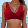 thumbnail image 2 of MKLEKYY Trajes De Baño Mujer Dos Piezas Women Lace Up Swimwear Tops Underwire Full Coverage Bikini Top Push Up Swim Crop Top Tie Back Bathing Suit Tops, 2 of 5