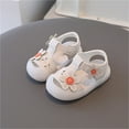 thumbnail image 2 of Otqutp Baby Girls Barefoot Sandals Closed Toe Rubber-Soled Cushioned Sandals for Kids Girls Breathable Cute Flowers Flats, 2 of 9
