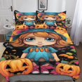 thumbnail image 3 of Cat Duvet Cover Double Halloween Pattern Bedding Set Soft Lightweight Microfiber Animal Quilt Cover With Zipper Closure Double, 3 of 5