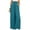 Peacock Blue, variant on FJUCHAI Women's Solid Wide Leg Pants Summer Elastic Waistband Flowy Trousers High Waist Long Skirt Pants S-2XL