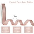 thumbnail image 2 of Cinta decorativa de satén DINDOSAL, 1,6 cm x 46 m, color rosa polvoriento, 2 of 9