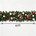 thumbnail image 2 of Strundghti Candy Cane Christmas Garland 6FT/9FT with Pinecones, Red Berries and Ball Ornaments — Bendable PVC Pine Vine for Indoor & Outdoor Holiday Decor, 2 of 7