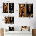 thumbnail image 4 of Designart "Exquisite Portrait African Beauty III" African American Woman Wall Art Set Of 2 - Glam Orange Gallery Wall Set For Home Decor, 4 of 6