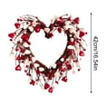 thumbnail image 2 of 16.5 Inches Valentines Day Wreath Red Pink Valentine Heart Shaped Wreath for Front Door Colorful Valentines Wreath Rose Wreaths for Yard Wedding Indoor Porch Wall Outside, 2 of 6