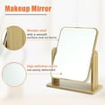 thumbnail image 5 of Unique Bargains Natural Wooden Makeup Mirror Rotating Makeup Desk Stand Mirror for Women Beige 8.07"x3.94"x9.84", 5 of 7