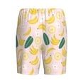 thumbnail image 2 of Lsque Banana With Leaves Mens Sleep Pajama Shorts,Short Pajama Pants, Cotton Ultra-Soft Knit-3X-Large, 2 of 9