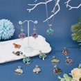 thumbnail image 5 of 28Pcs 14 Styles Tree of Life Gemstone Pendants Crystal Quartz Chakra Pendant Charms Mixed Gemstone Chip European Flat Round Large Hole Dangle Charm with Alloy Finding for Jewelry Making, 5 of 7