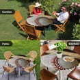 thumbnail image 4 of Vintage Baseball Round Tablecloth for 36-44 Inch Tables, Fitted Table Cover with Elastic Edge, Classic Sport Retro Art Wooden Waterproof Outdoor Table Cloth Protector for Patio Garden Dinner Picnic, 4 of 9