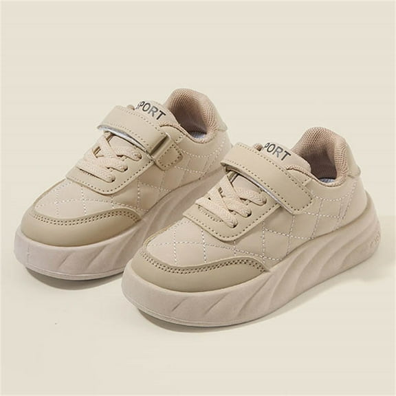 Cethrio Boys Sneakers, Non-slip Casual Breathable School Boys' Shoes Khaki Size 13（Little Kids)
