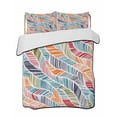 thumbnail image 2 of Quilts Queen Size, Abstract Beach Soft Comforter Bedding Set for Bed, Summer Colorful Coastal Ocean Sea Wave Lightweight Quilted Bedspread with Pillow Cover(2 Pieces) for All Season, 90x96 Inch, 2 of 6