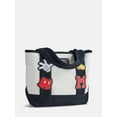 thumbnail image 3 of Disney Mickey Mouse Women's Patches Canvas Tote Bag, Black, 3 of 3