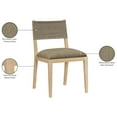 thumbnail image 3 of Meridian Furniture Avon Brown Linen Textured Fabric Dining Side Chair, Set of 2, 3 of 12