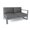 GrayMaterial, variant on Anderson Teak Lucca Contemporary Aluminum Right Loveseat in Gray