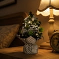 thumbnail image 7 of Mini Tabletop Christmas Tree, Artificial Christmas Trees with Pinecones Red Berries Xmas Tree for Home Office Fireplace Christmas Ornaments, 7 of 7