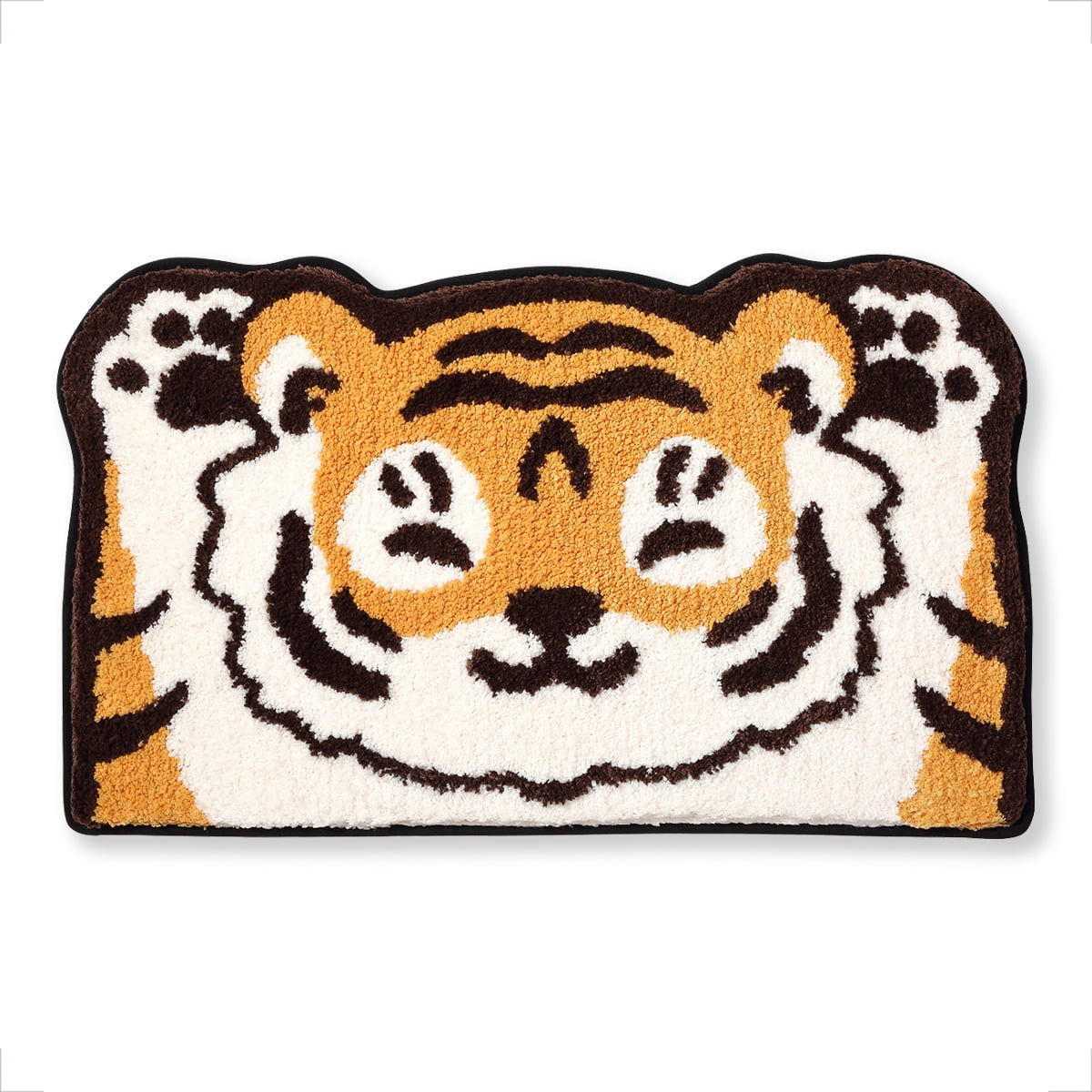 Tiger Bath Rugs, Cute Water Absorbent Bathroom Rug Plush Microfiber Non