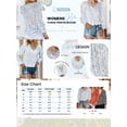 thumbnail image 6 of Weardear Womens Boho Floral Printed Blouse Dressy Tops Drawstring Casual V Neck Lantern Long Sleeve Shirts, 6 of 8