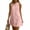 Pink, variant on Iyufng Womens Summer Dresses Casual Solid Color Round Neck Sleeveless Back Button Short Dress