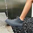 thumbnail image 6 of Women’s Flat Heel Waterproof PVC Ankle Rain Boots, Non-Slip Slip On Short Rubber Footwear for Garden, Kitchen & Outdoor Working Gray 6, 6 of 7