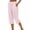 #05 Pink 【Mix, Match & Rotate: Stock Up on Daily Colors】, variant on Women's Cotton Loose Straight Pants with Pockets, Mid Elastic Waist Drawstring, Side Slits Buttoned, Casual Business Beach Lounge Capri Pants | VerBelle,Black L