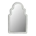 thumbnail image 2 of Vintage Curved White Wall Mirror, 2 of 3