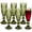 Green, variant on Set of 6 Champagne Flutes,Vintage Wine Glasses,Wine Glasses,Glassware Set,Water Goblets for New Year Christmas,Party, Wedding, & Daily Use,5 oz,Blue