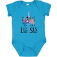 thumbnail image 3 of Inktastic Little Sister Unicorn Lil Sis Girls Baby Bodysuit, 3 of 5
