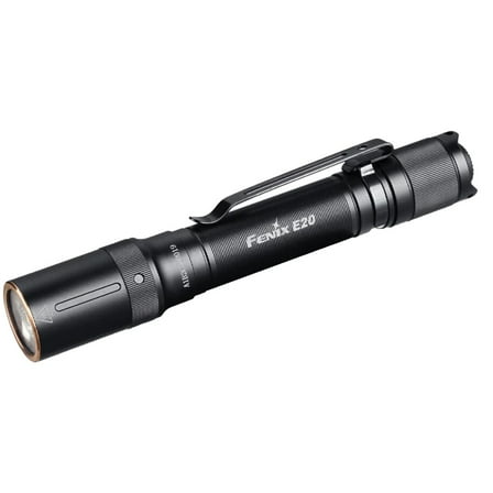 Fenix Lighting Flashlight, Aluminum, Black, 350lm E20 V2.0