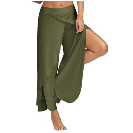 

ASEIDFNSA Woman S Pants Maternity Yoga Pants for Women Leisure Color Solid High Stretch Exercise Women S Split Pants Yoga Pants