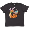 thumbnail image 3 of Inktastic Easter Cute Snake with Basket and Bunny Ears Youth T-Shirt, 3 of 5