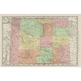 thumbnail image 2 of Rand McNally 18x13 White Modern Wood Framed Museum Art Print Titled - Wyoming - Rand McNally 1903, 2 of 4