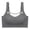 Gray, variant on Npasoilc Seamless Supportive Wireless Bra for Women Push Up Bralette Bras Solid Color Mesh Sports Bra