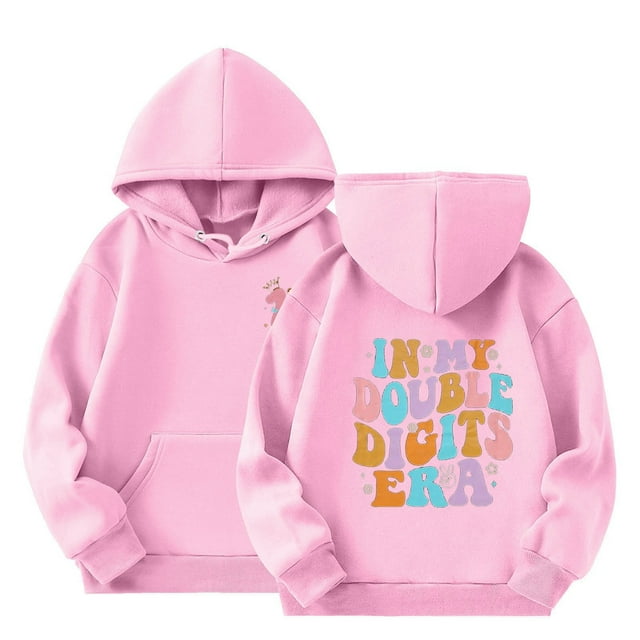 Girls Athletic Hooded Pullover Sports Jacket With Pocket For Birthday Celebrations And Wear