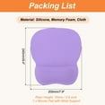 thumbnail image 2 of Gel Mouse Pad with Wrist Rest, Ergonomic Mouse Pad Comfortable Memory Foam Non-Slip Base Soft for Computer Laptop Office Home, Purple, 2 of 6