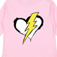 thumbnail image 4 of Inktastic Lightning Bolt Heart Boys or Girls Long Sleeve Toddler T-Shirt, 4 of 5