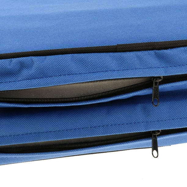 Bunblic Folding Stadium Seat Cushion With Backrest Fishing Cushions Bleacher Seats For Home And Garden Patio Lawn Extra Thick Padding Blue Blue 38x